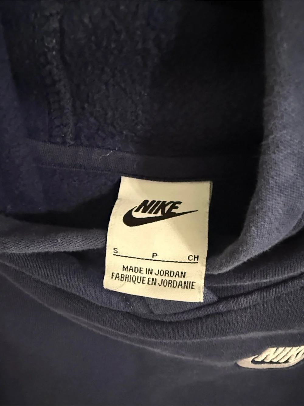 Nike Kids Navy Blue Hoodie with White Swoosh